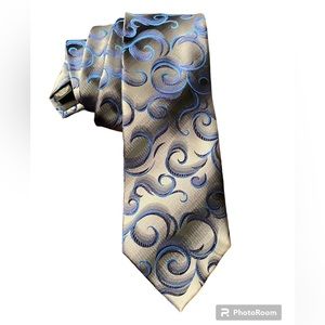 Van Heusen Two Tone 3D Tie Silver and Blue